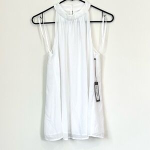 NWT Eva Mendes for New York & Company White Sleeveless Blouse - Size: Large